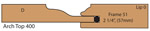 Allstyle Cabinet Doors: cutaway of William Arched Cabinet Door